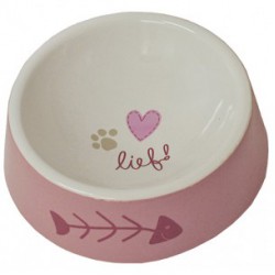 lief! Girls eet- en drinkbak van keramiek voor kat en hond 14cm lichtroze lief! Girls eet- en drinkbak van keramiek voor kat en hond 14cm lichtroze